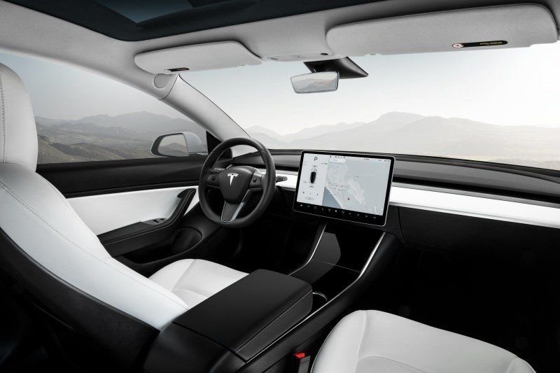 Interieur des Tesla Model 3