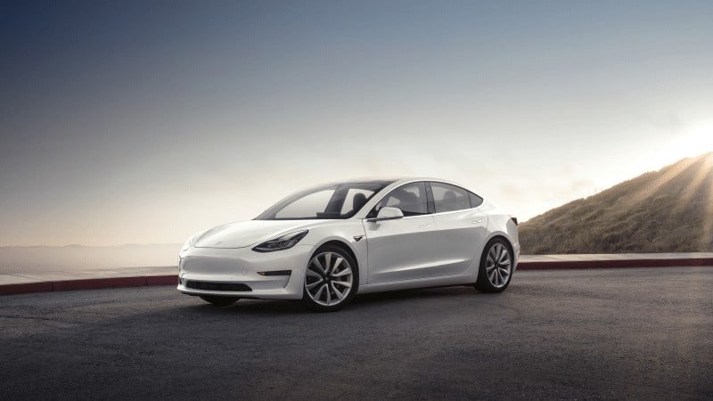 Tesla Model 3 in Pearl White